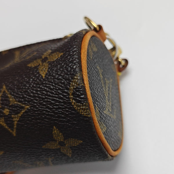 PAPILLON Mini Monogram Coated Canvas Brown