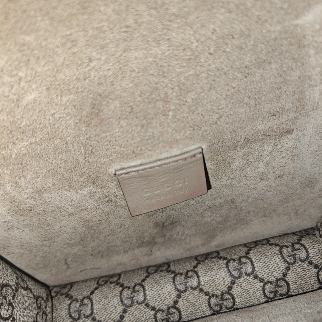 Dionysus Mini Monogram Coated Canvas Beige