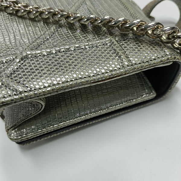 Diorama Small Cannage Calfskin Silver