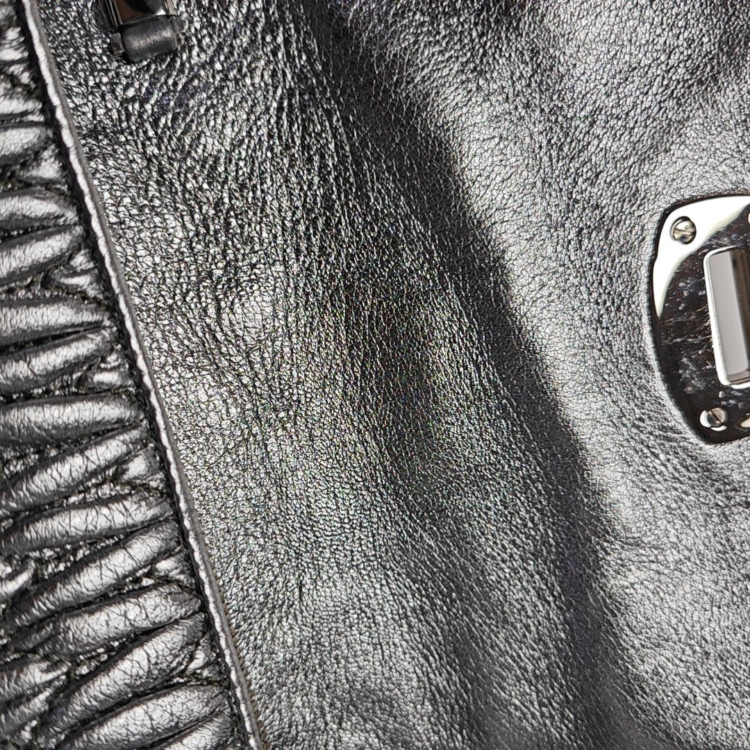 Quilted Lambskin Shoulder Bag Beige