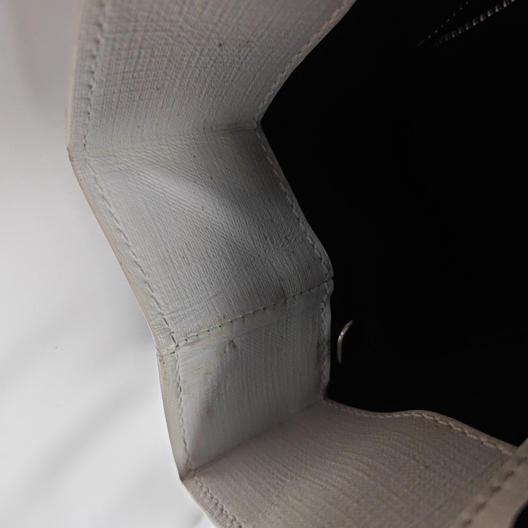 Shopping Bag Super Mini Calfskin White