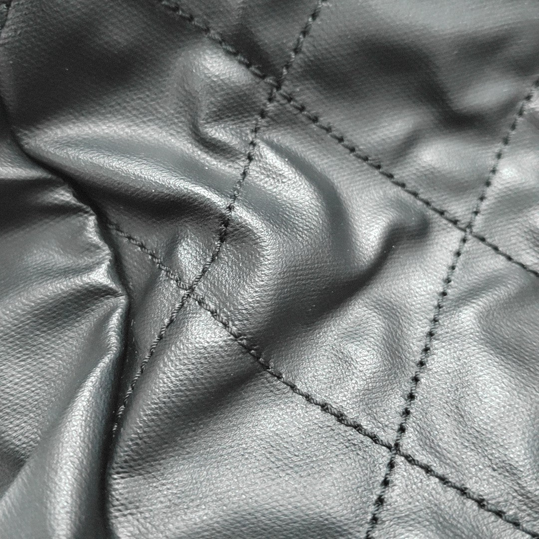 PARIS BIARRITZ Large Quilted Coated Canvas Black