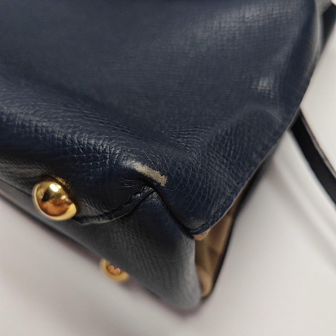 Calfskin Tote Bag Blue