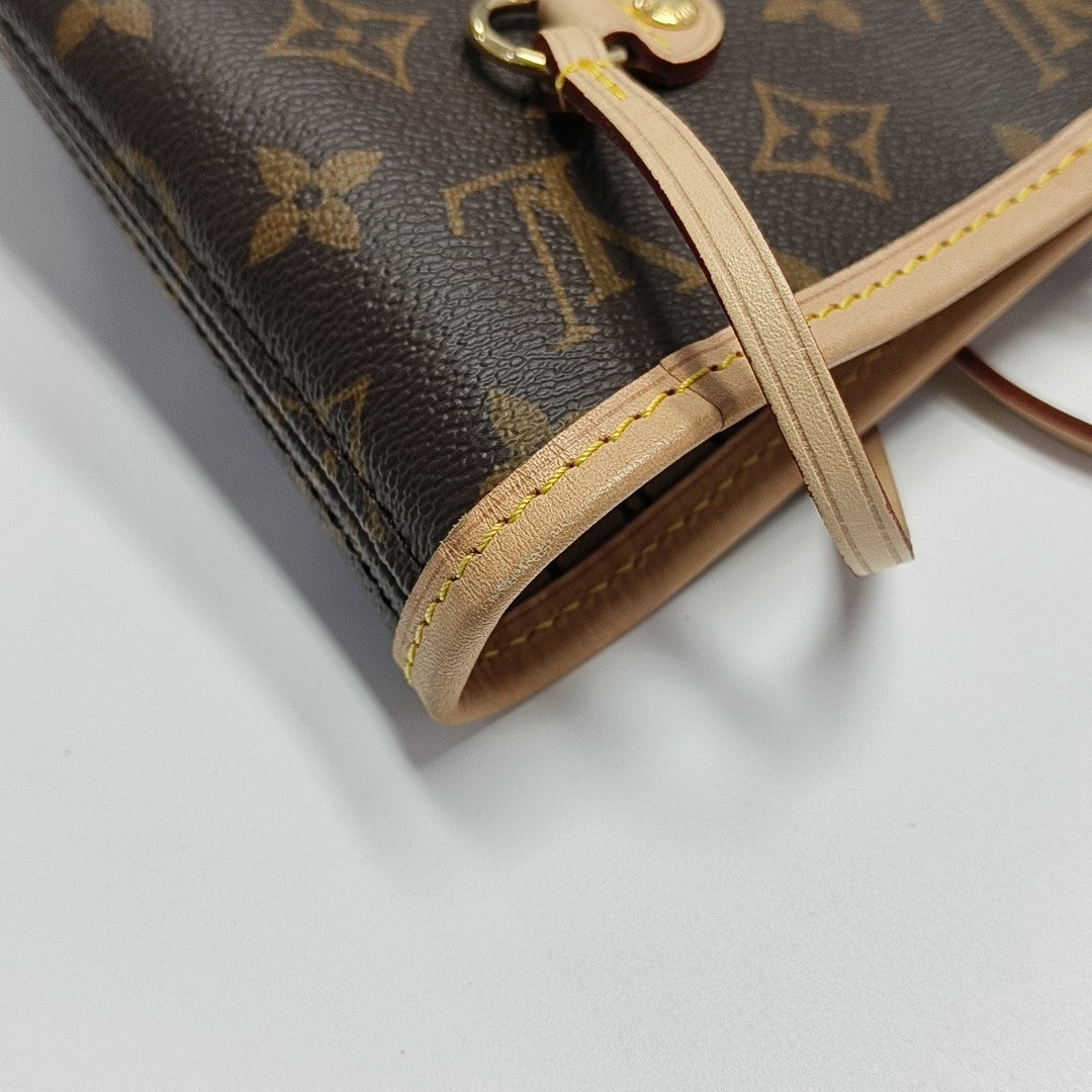 NEVERFULL MM Monogram Coated Canvas Brown