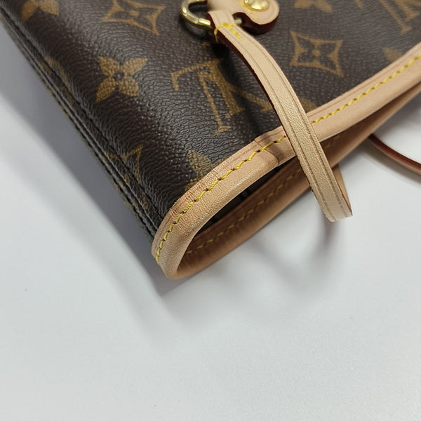 NEVERFULL MM Monogram Coated Canvas Brown