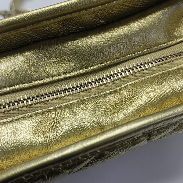 GABRIELLE Small Quilted Calfskin Gold