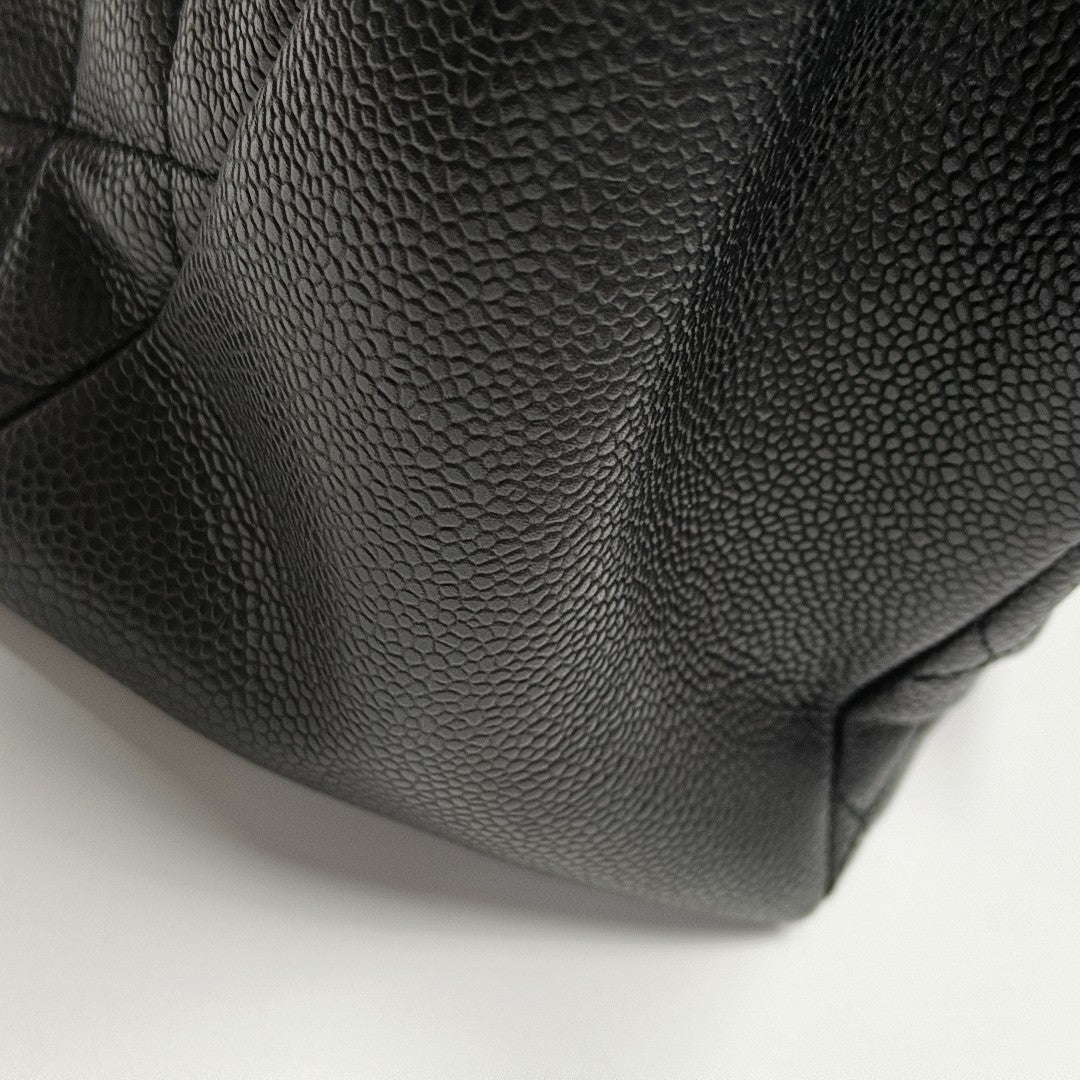 CHANEL GST Large Quilted Grained Calfskin Brown