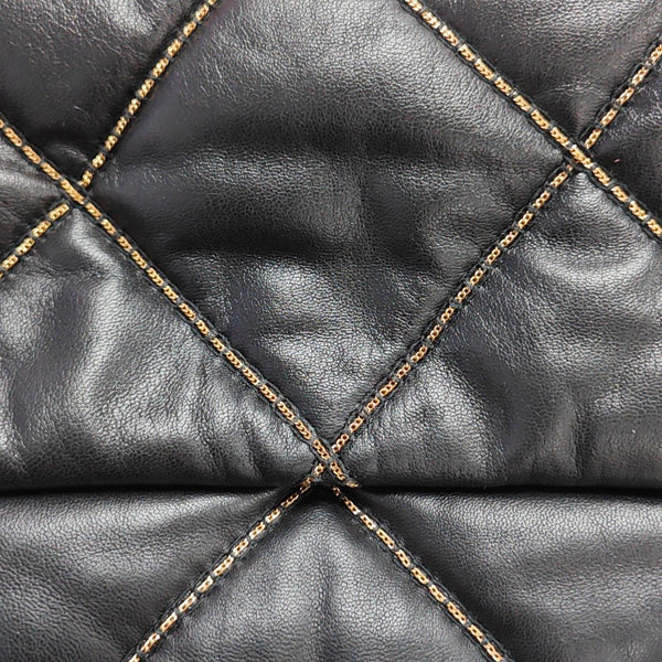 Quilted Lambskin Shoulder Bag Small Black