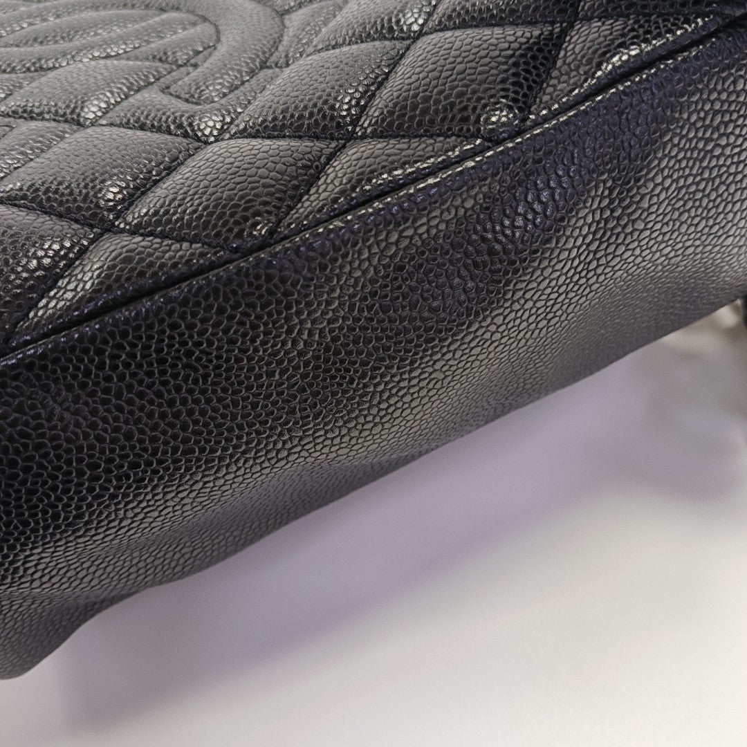 CHANEL PST Quilted Grained Calfskin Black