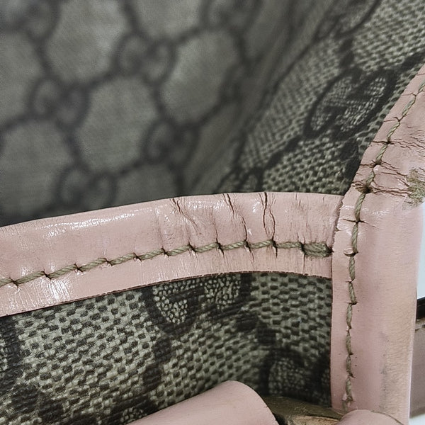 Monogram Coated Canvas Shoulder Bag Beige