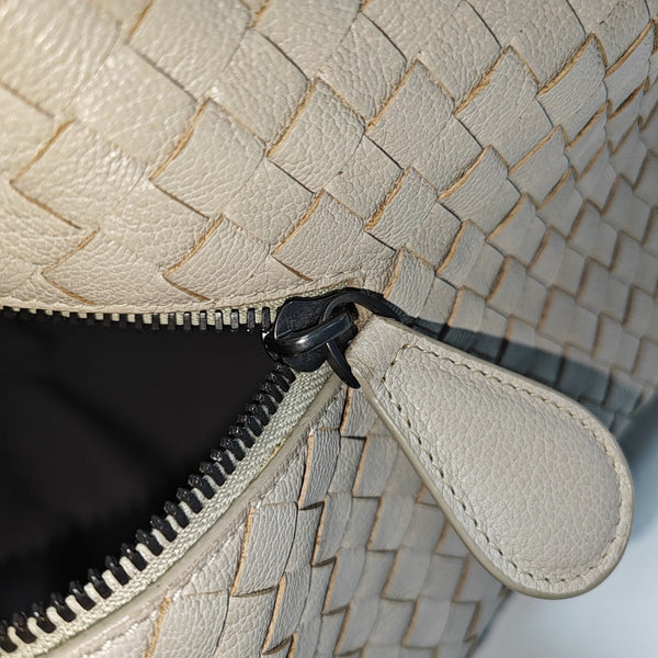 Calfskin Top Handle Bag Gray