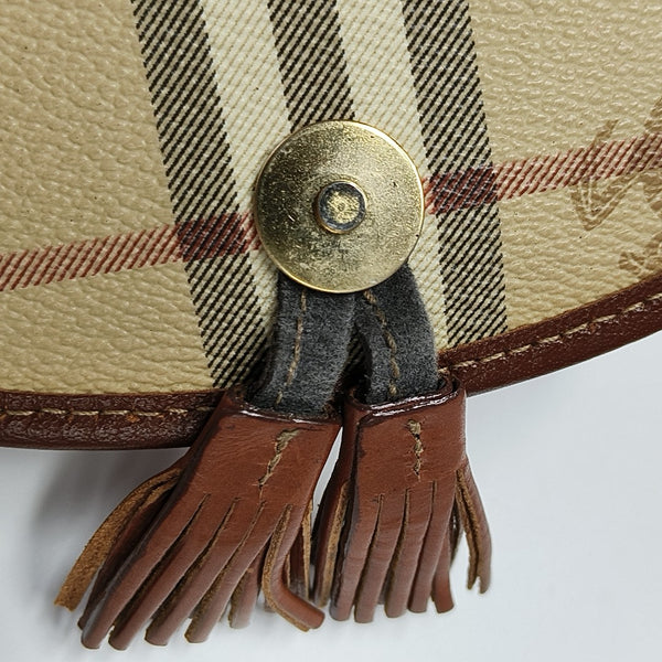 Coated Canvas Crossbody Bag Beige
