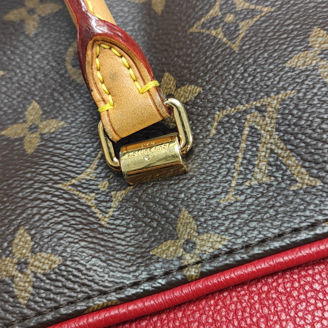 PALLAS MM Monogram Coated Canvas Brown