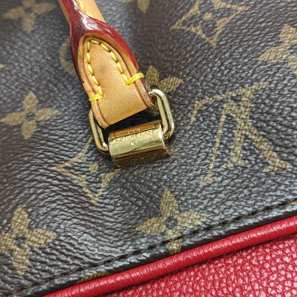 PALLAS MM Monogram Coated Canvas Brown