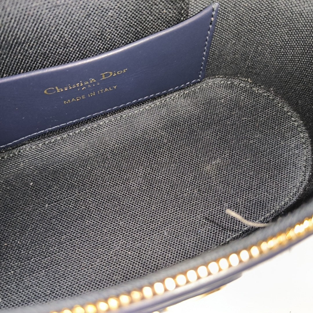 30 Montaigne Mini Oblique Canvas Blue