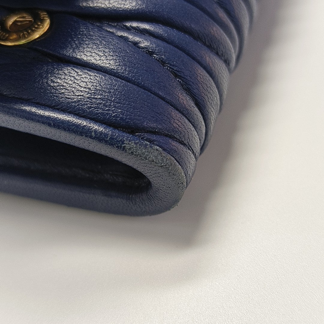 Quilted Lambskin Shoulder Bag Blue