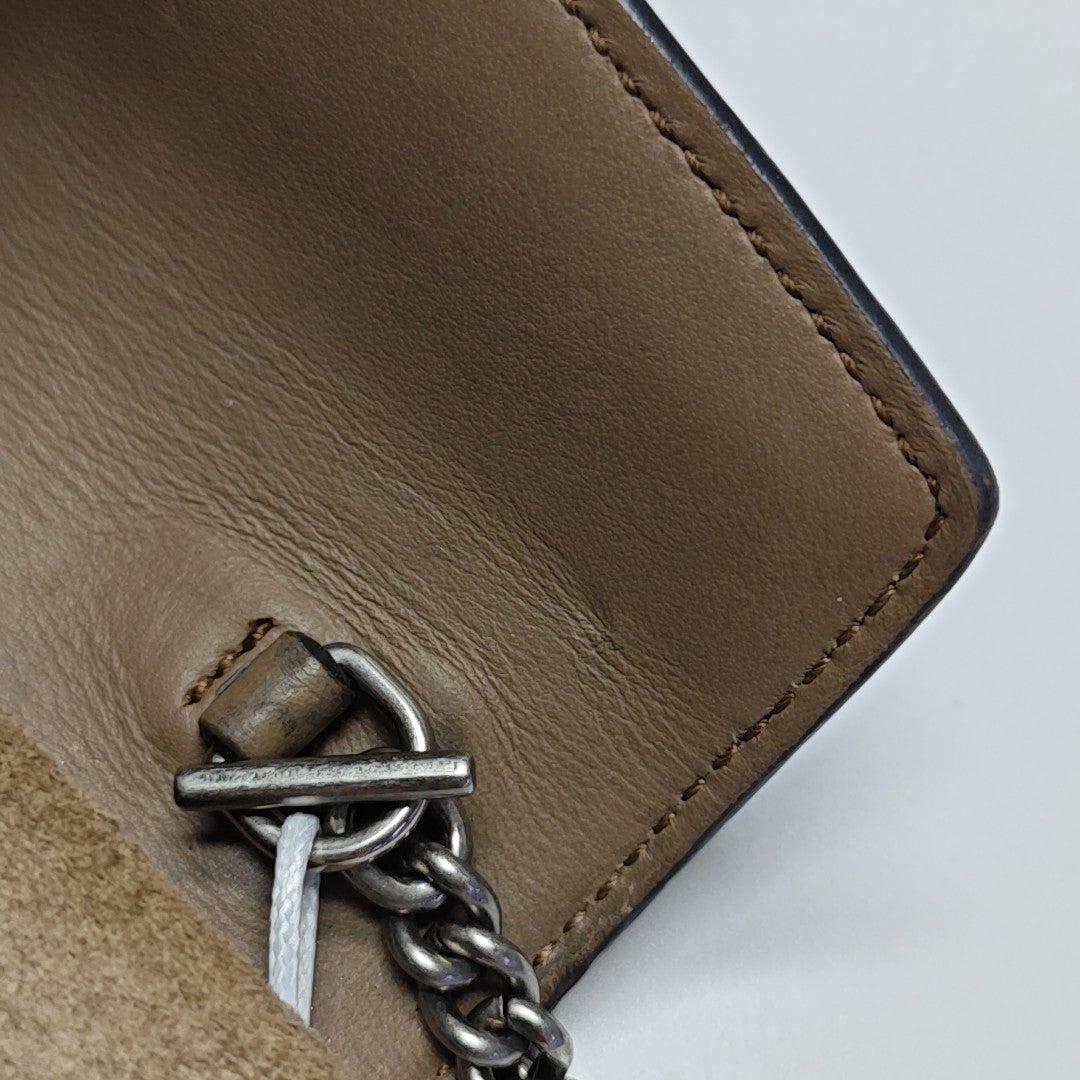 Dionysus Super Mini Monogram Coated Canvas Beige