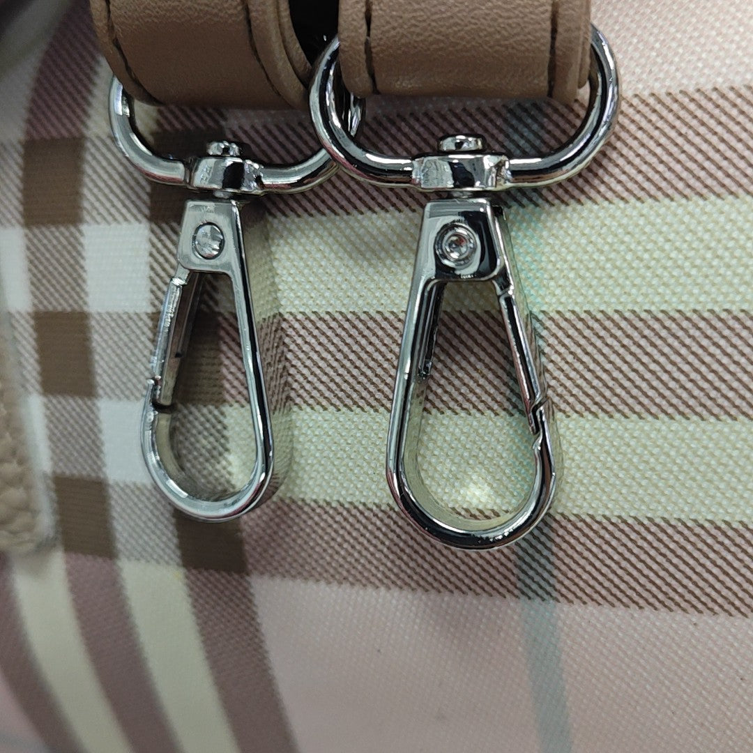 Coated Canvas Shoulder Bag Pink
