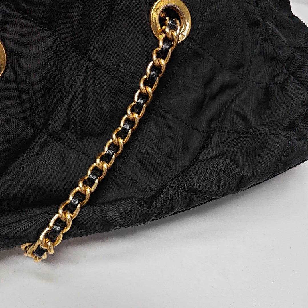 Nylon Quilted Nylon Black