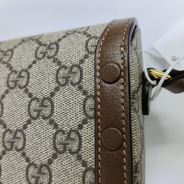 Horsebit 1955 Mini Monogram Coated Canvas Beige