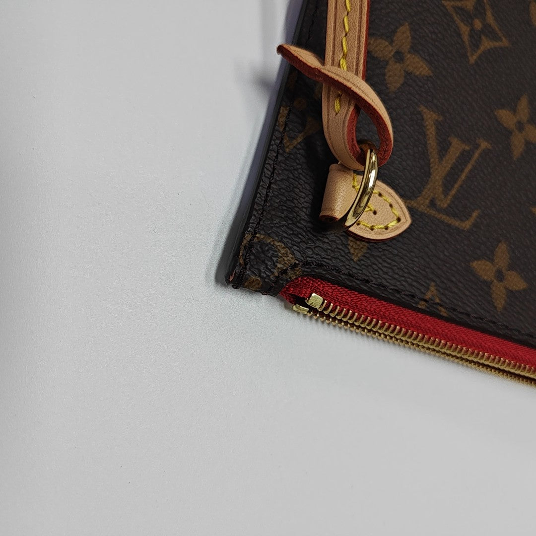 NEVERFULL MM Monogram Coated Canvas Brown