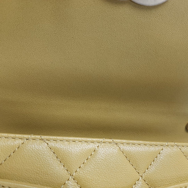 CHAIN INFINITY TOP HANDLE Quilted Lambskin Yellow