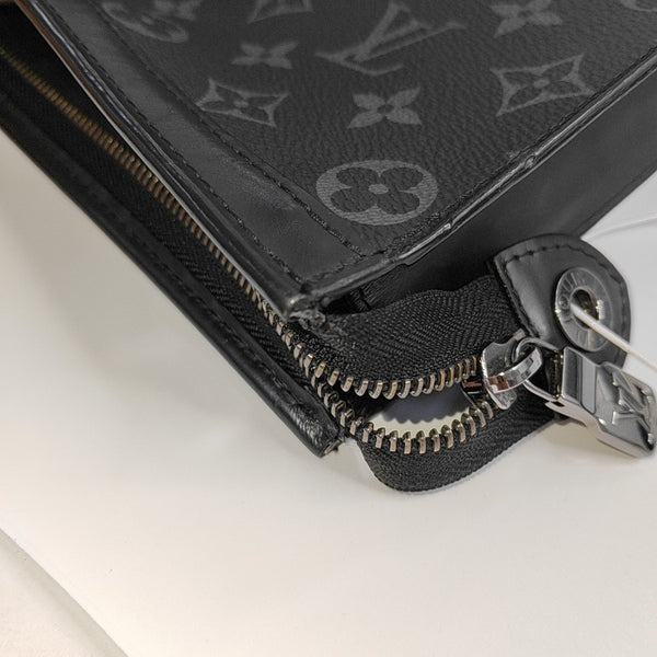 Pochette Voyag MM Monogram Coated Canvas Black