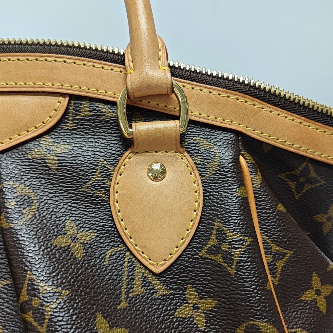 Monogram Coated Canvas Top Handle Bag Brown