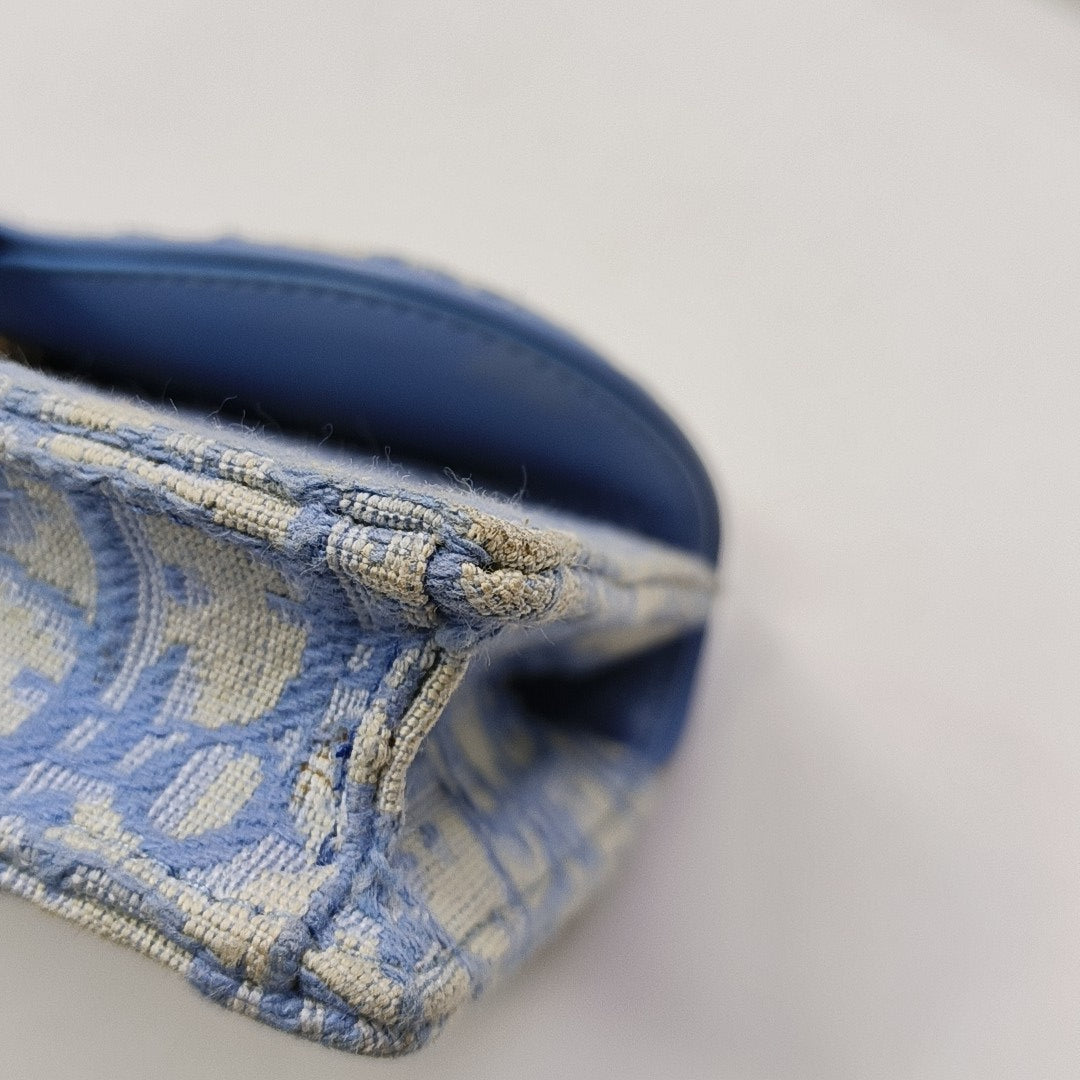 Saddle Mini Oblique Canvas Blue