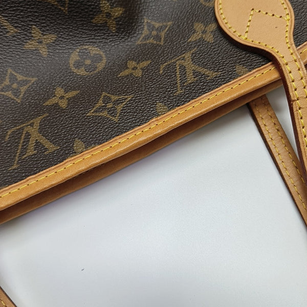 NEVERFULL MM Monogram Coated Canvas Brown