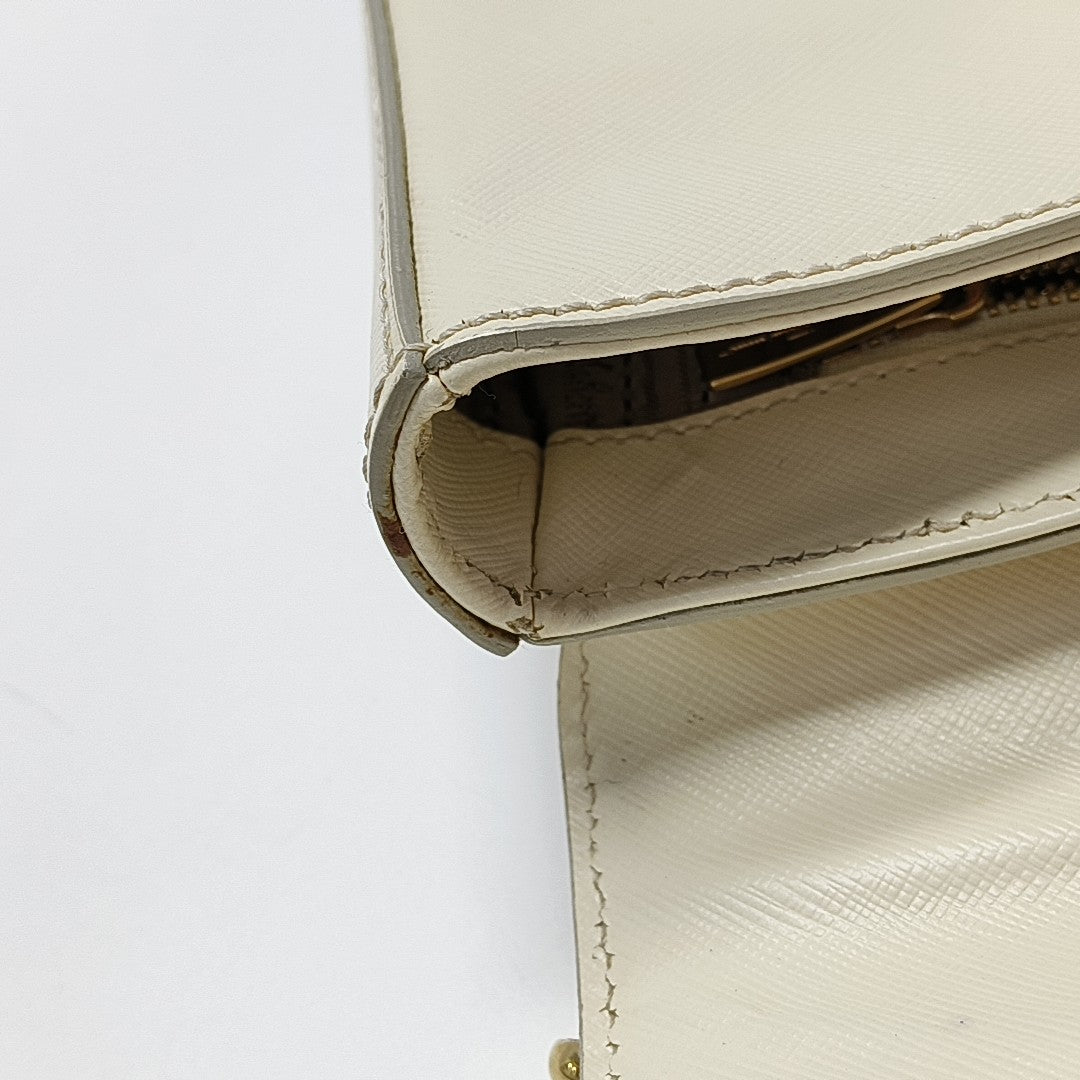 Calfskin Shoulder Bag White
