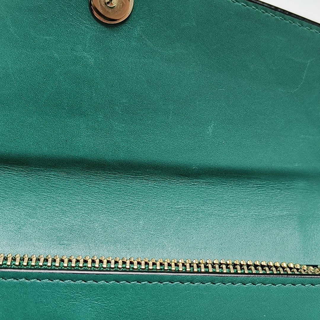 SERPENTI FOREVER Calfskin Green Wallet