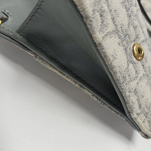 Saddle Mini Oblique Canvas Gray