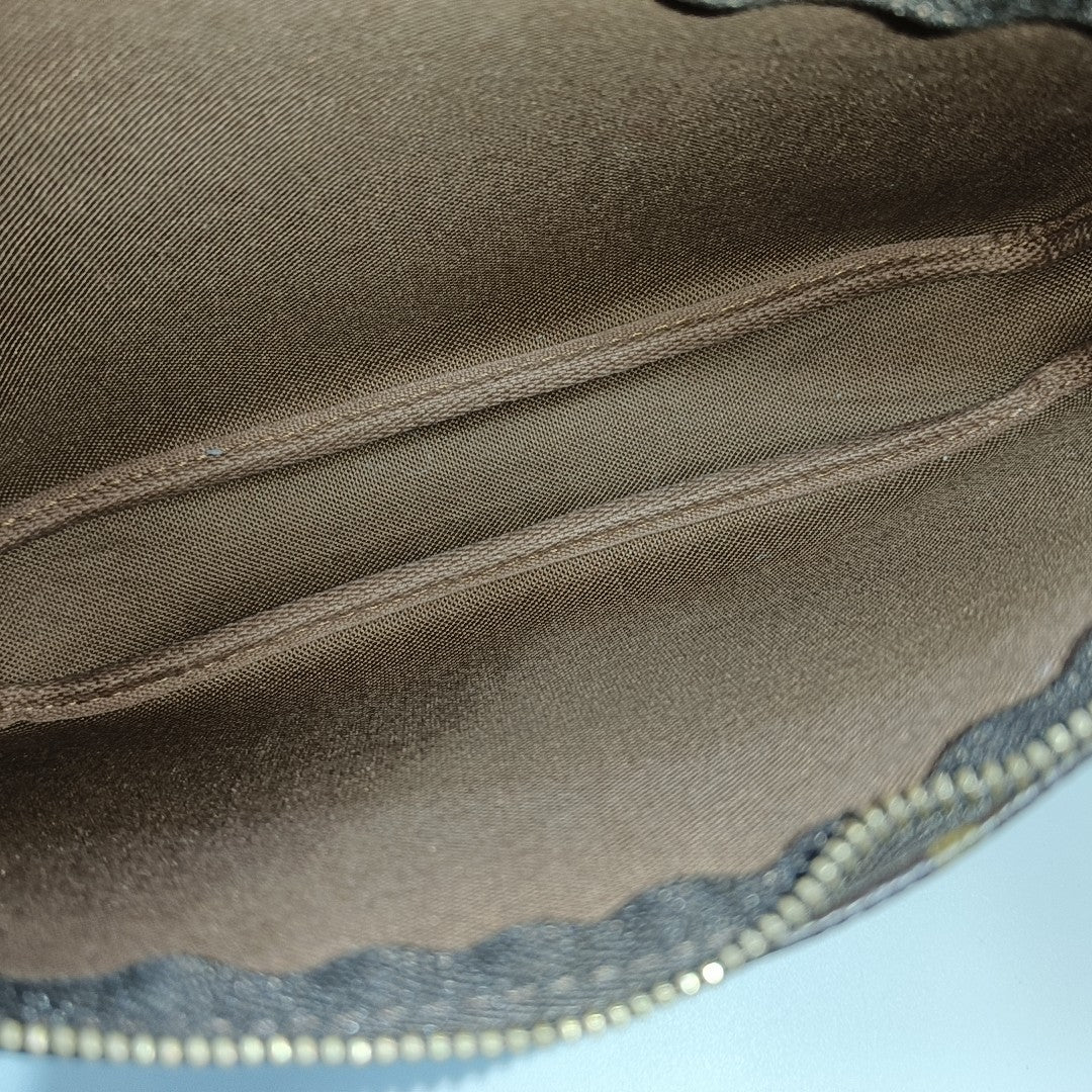 ACCESSOIRES Monogram Coated Canvas Brown