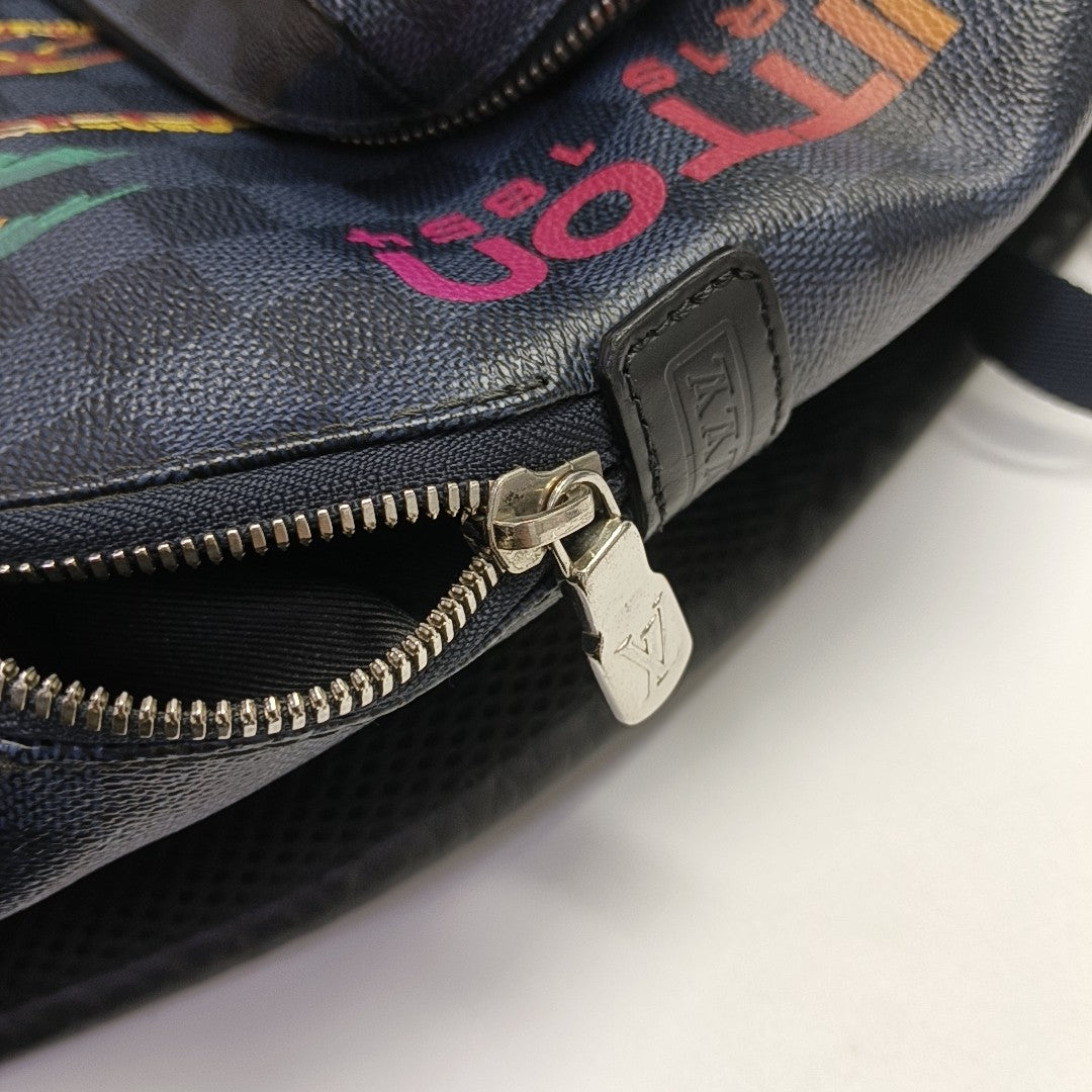 APOLLO Damier Coated Canvas Blue