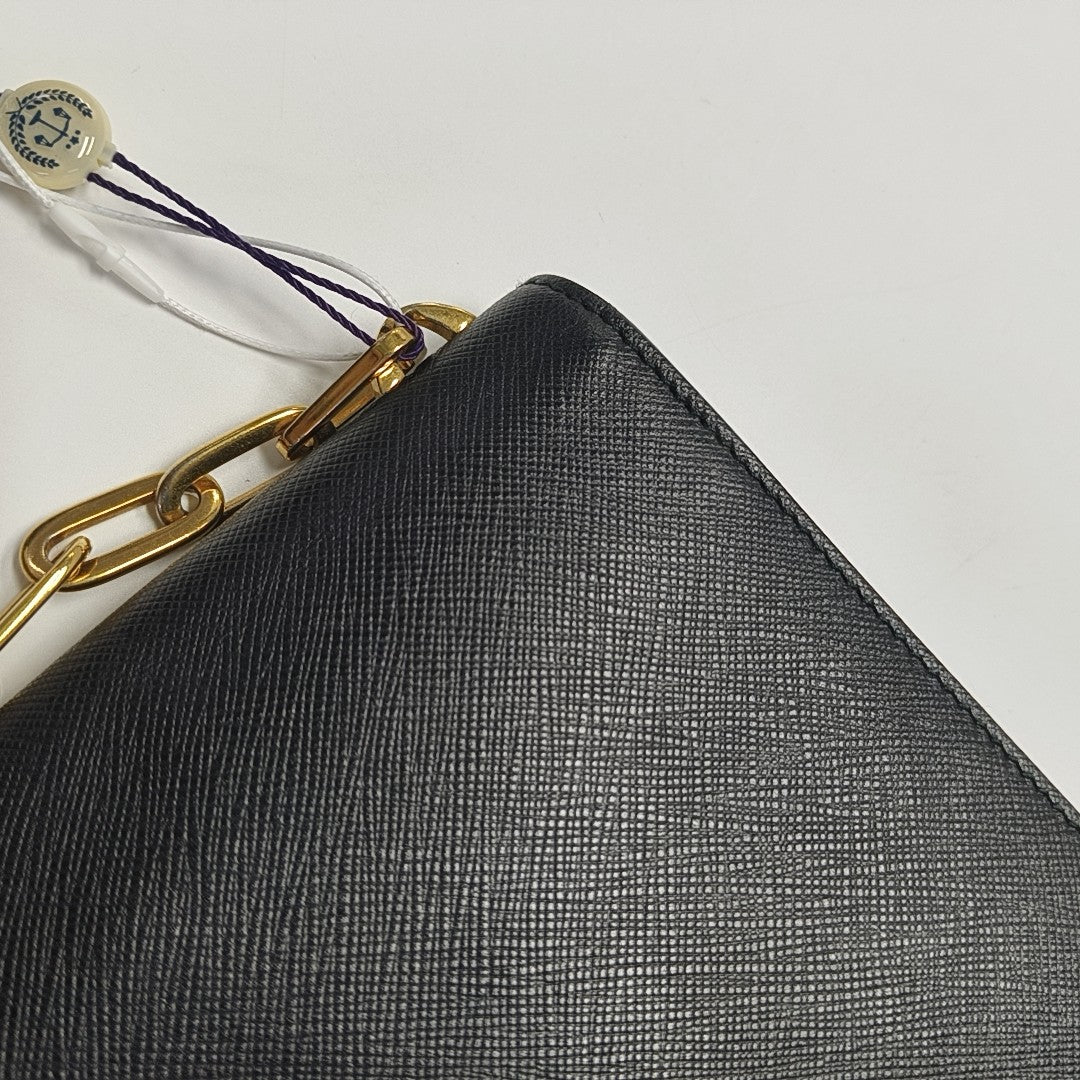 Saffiano Calfskin Shoulder Bag Black