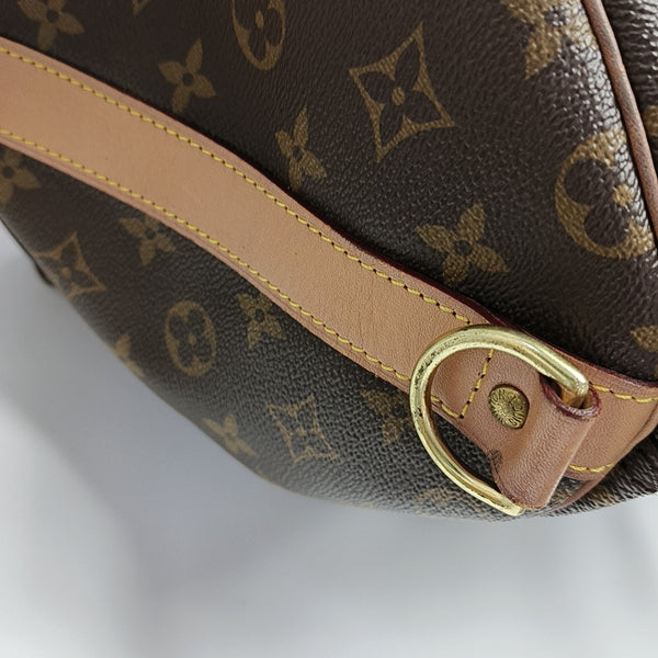 KEEPALL 50 Monogram Coated Canvas Brown