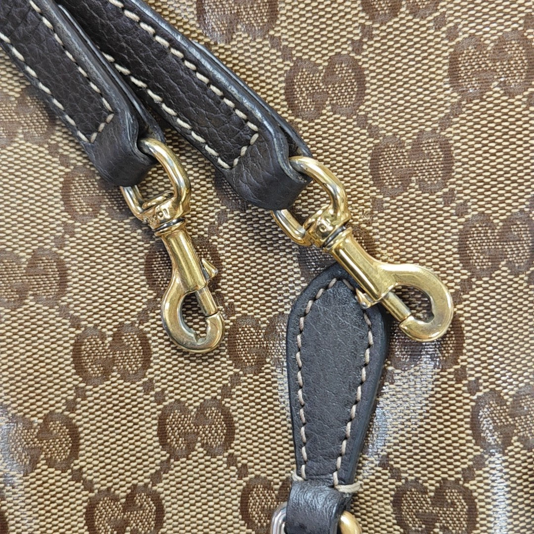 Monogram Coated Canvas Shoulder Bag Brown