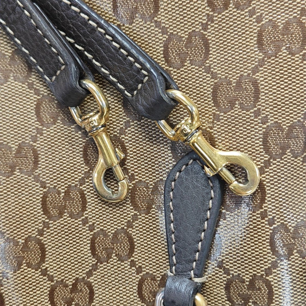 Monogram Coated Canvas Shoulder Bag Brown
