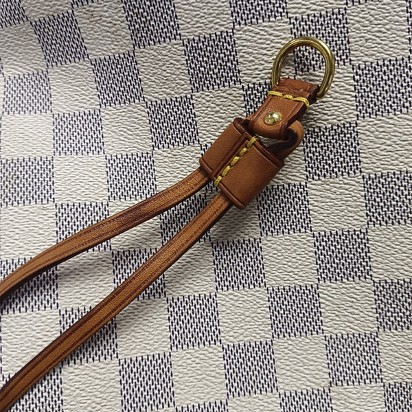 NEVERFULL MM Damier Azur Coated Canvas White