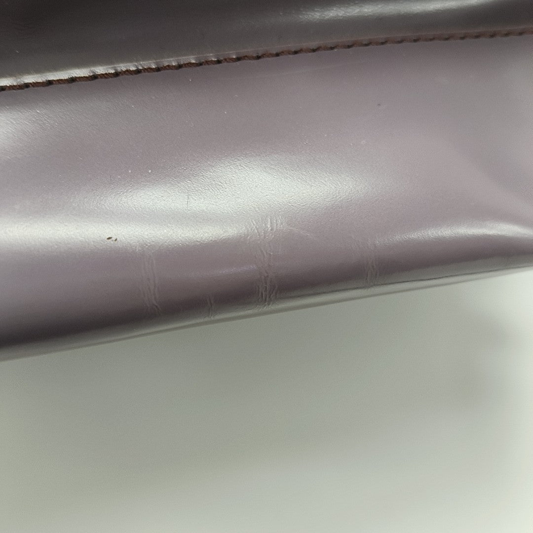Calfskin Top Handle Bag Purple