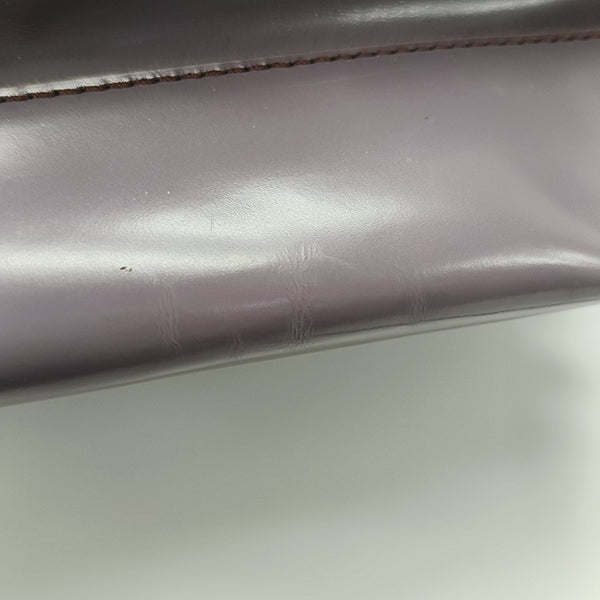 Calfskin Top Handle Bag Purple