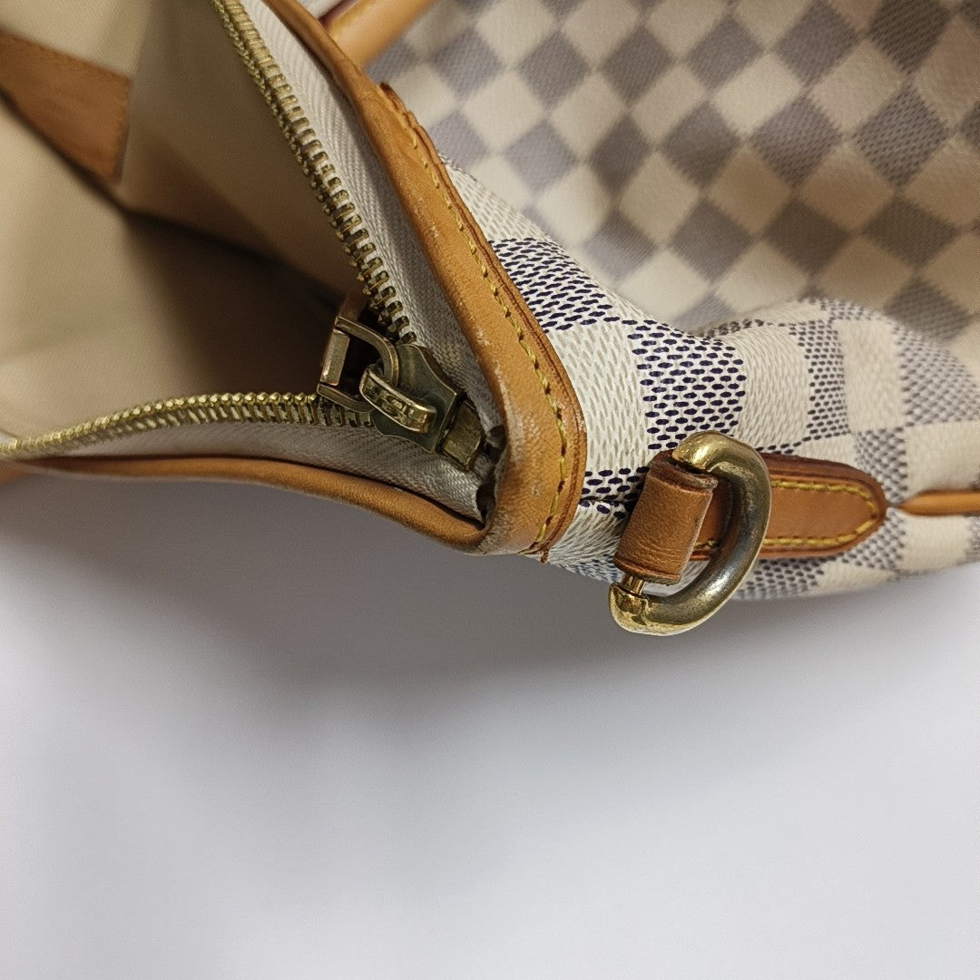 RIVIERA PM Damier Azur Coated Canvas White