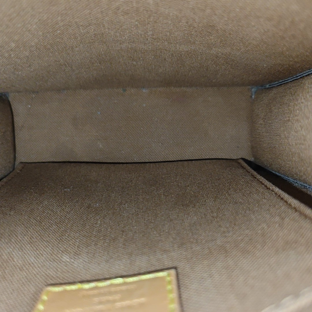 SAC PLAT Mini Monogram Coated Canvas Brown