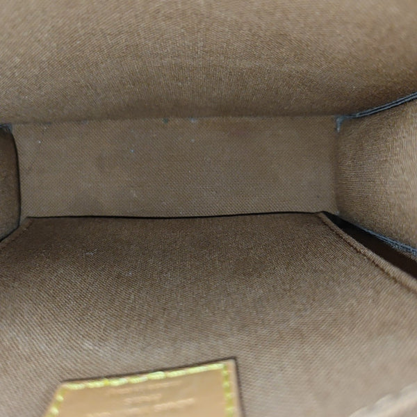 SAC PLAT Mini Monogram Coated Canvas Brown