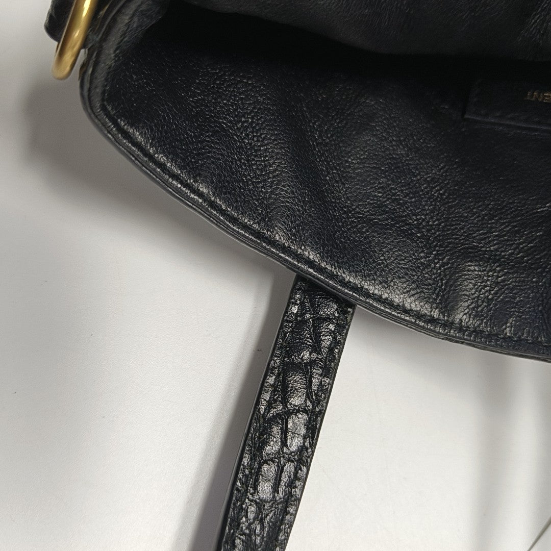 Calfskin Shoulder Bag Black