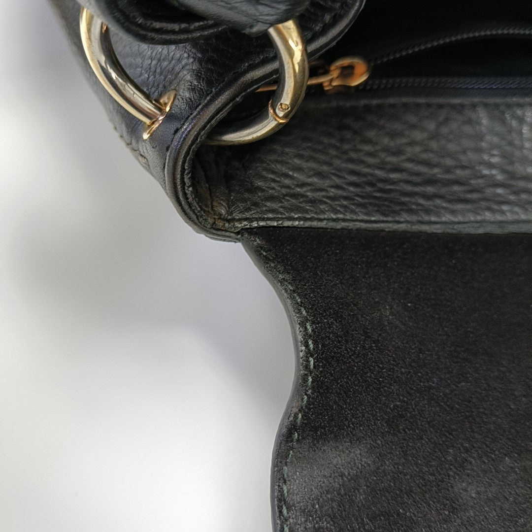 Calfskin Shoulder Bag Black