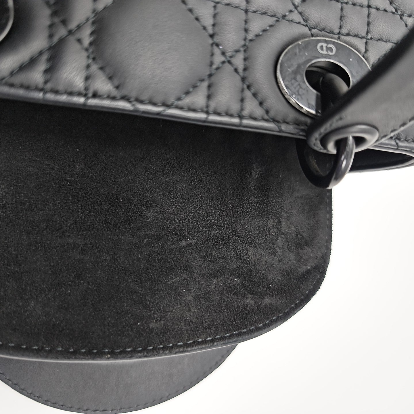 Lady Dior Small Cannage Calfskin Black