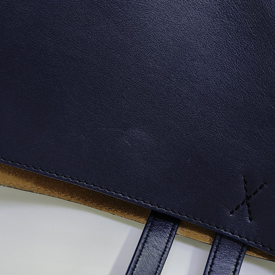 Puzzle Fold Extra Large Quilted Calfskin Blue