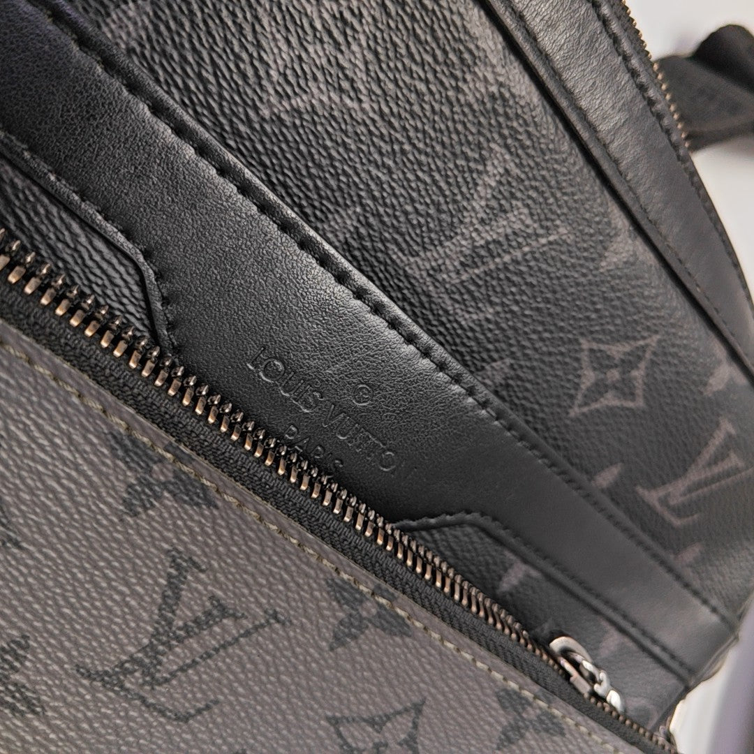 TRIO Monogram Coated Canvas Gray